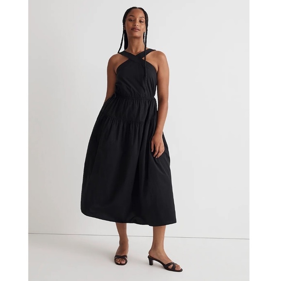 Madewell Poplin Tiered Midi Dress - Size 4 - Picture 12 of 12